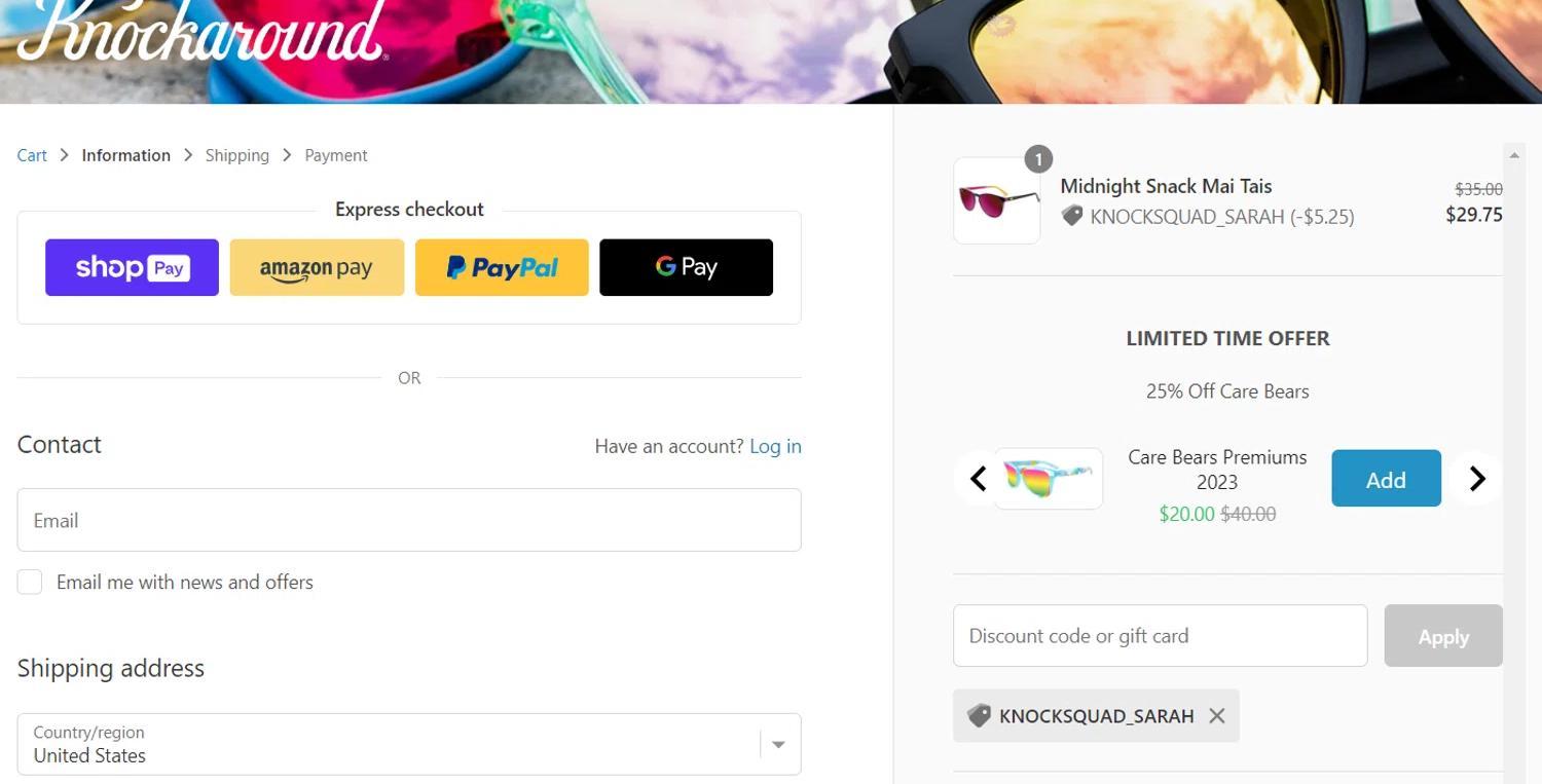 How to apply Knockaround coupon code